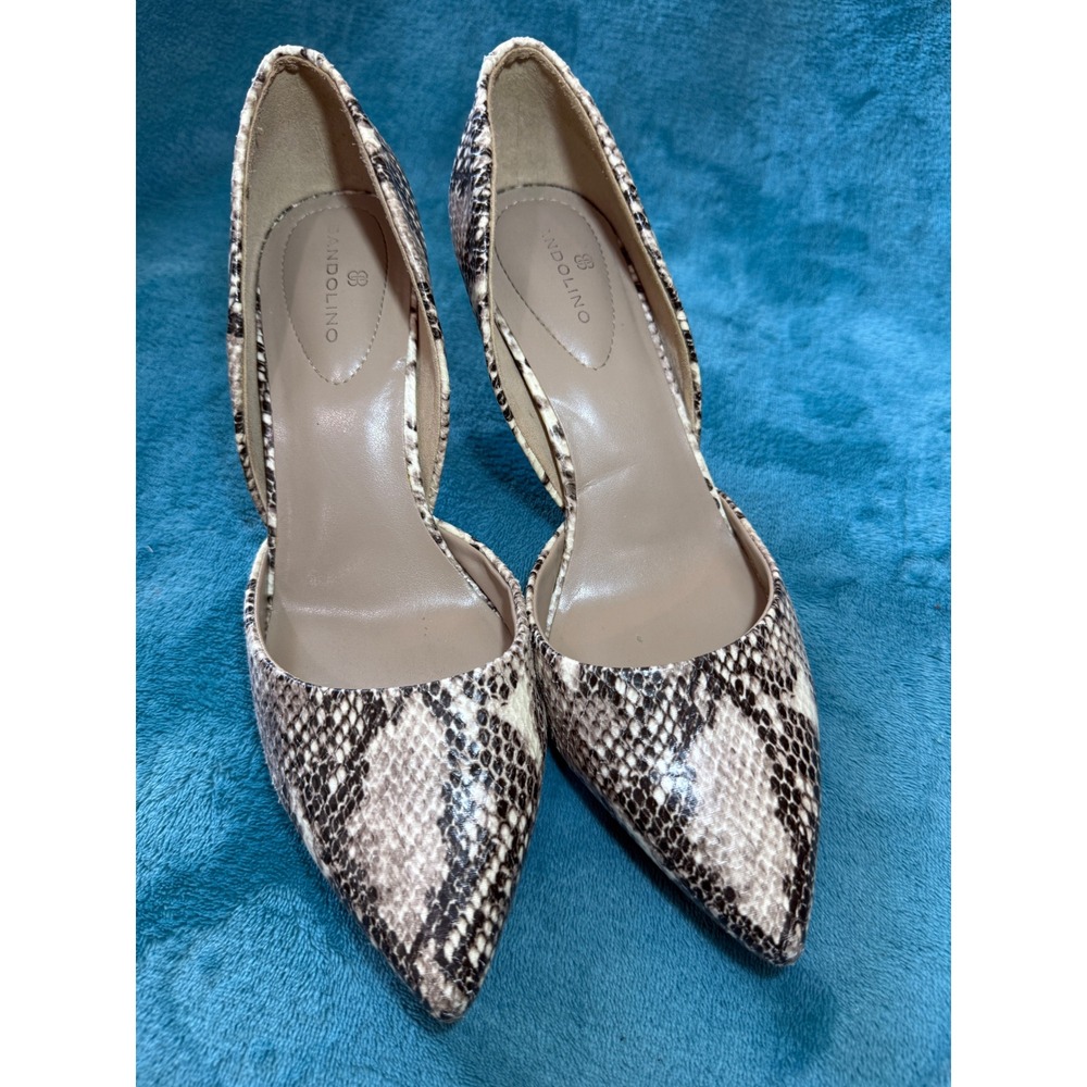 Bandolino Womens Snakeskin Print d'Orsay Pointed Toe Stiletto Pumps Size‎ 8M